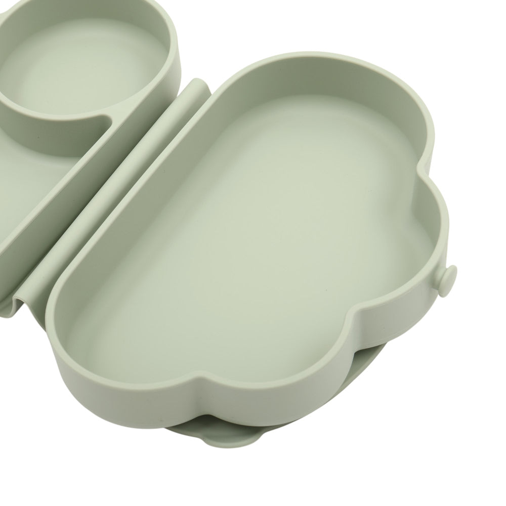 外出餐盤雲朵包附湯匙-鼠尾草綠