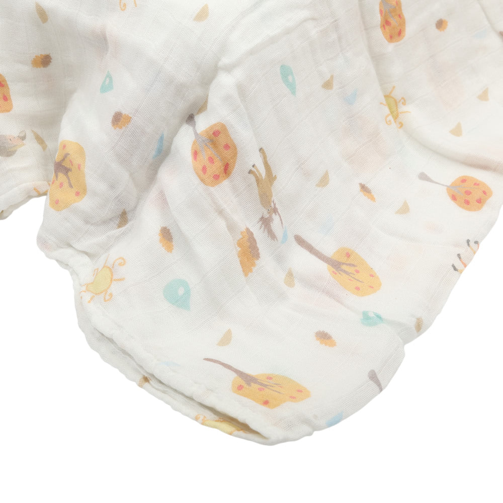 竹纖維透氣柔軟包巾毯-2入動物