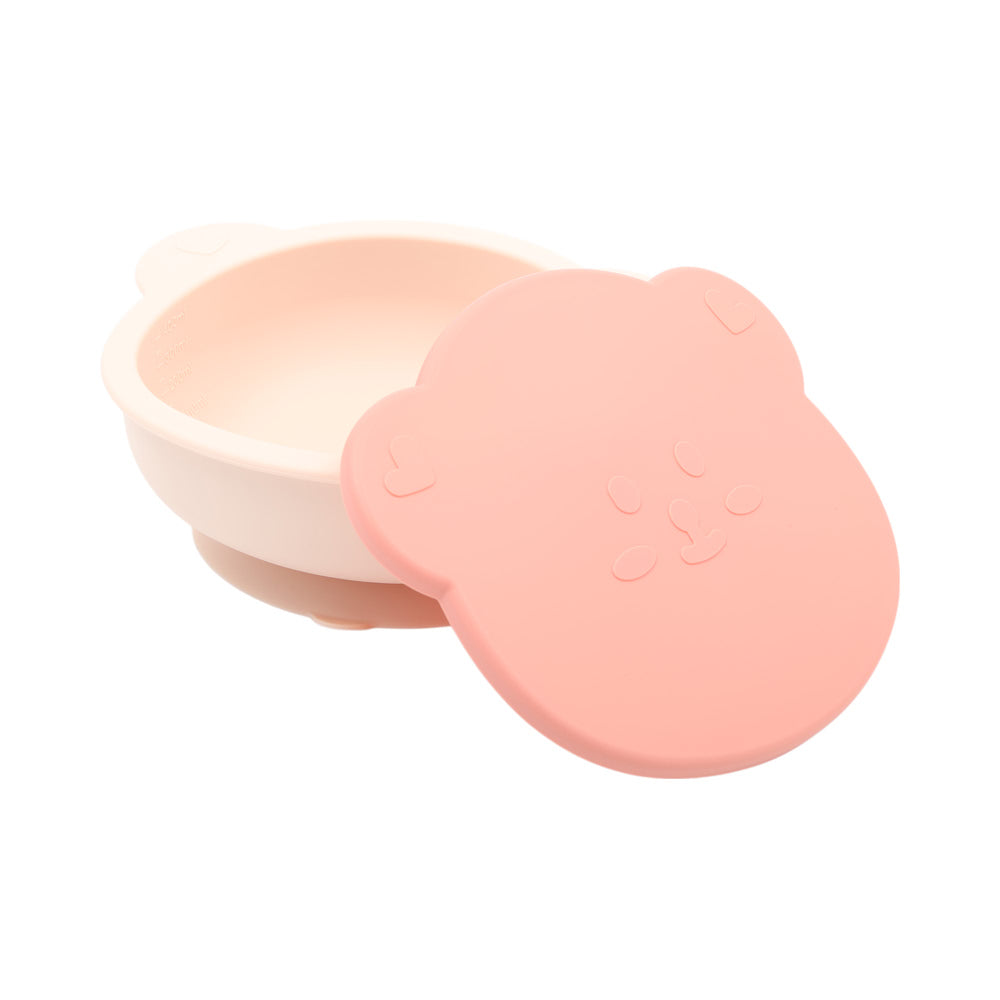 鉑金矽膠倉鼠碗附蓋-莓果粉