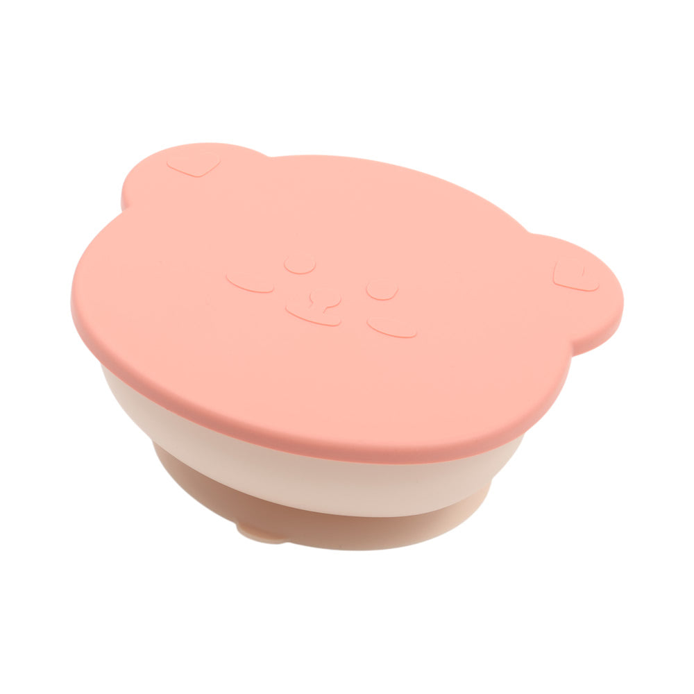 鉑金矽膠倉鼠碗附蓋-莓果粉