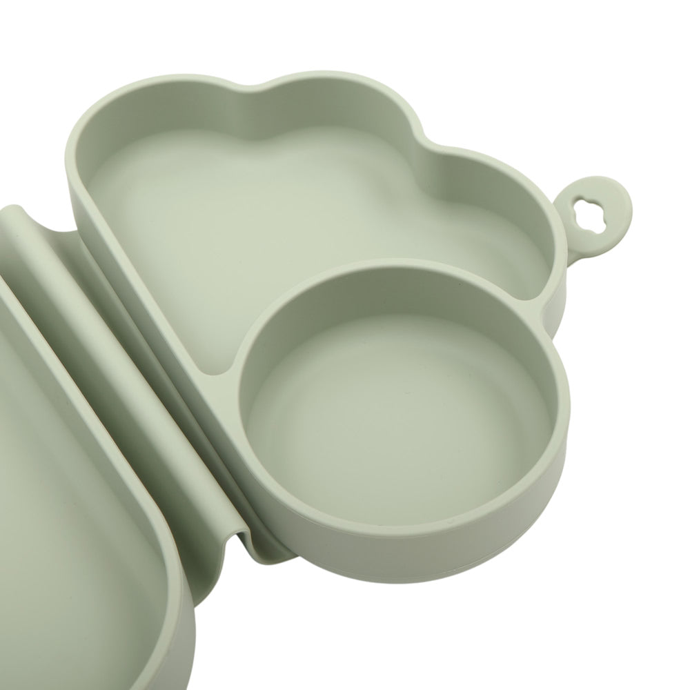 外出餐盤雲朵包附湯匙-鼠尾草綠