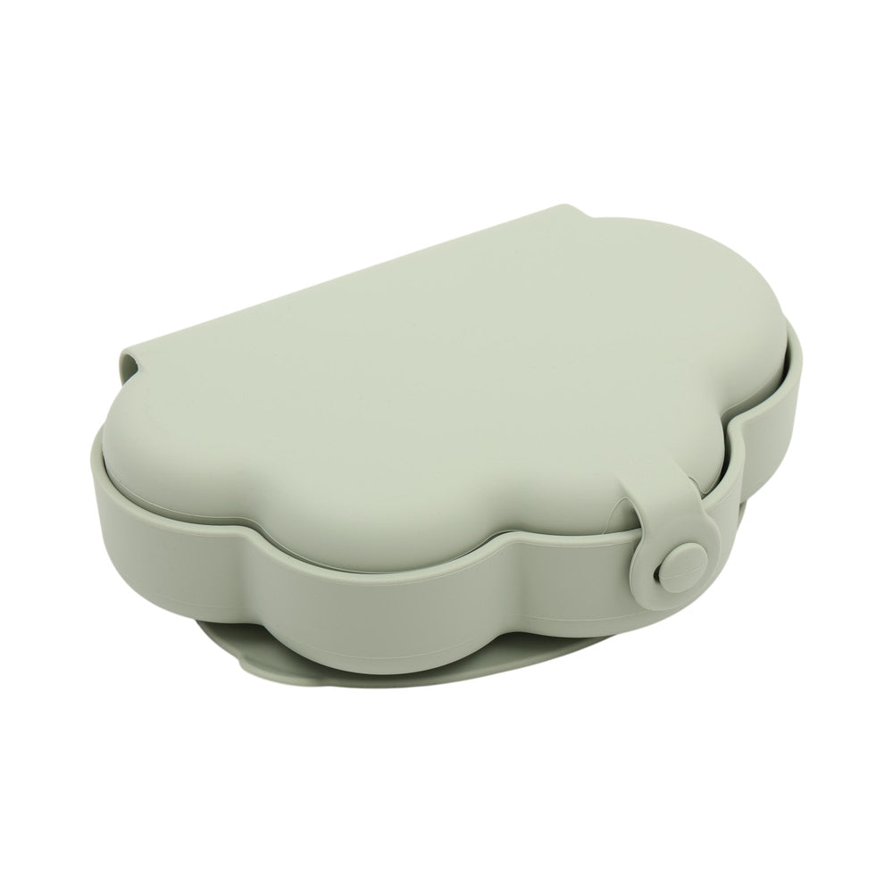 外出餐盤雲朵包附湯匙-鼠尾草綠