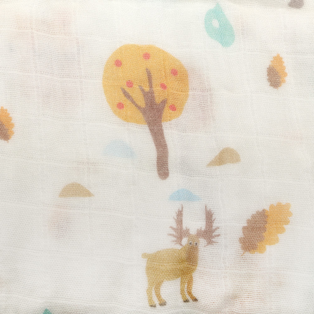 竹纖維透氣柔軟包巾毯-2入動物