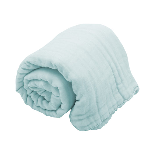 TRENi Mini純棉紗布巾蓋毯70x95藍