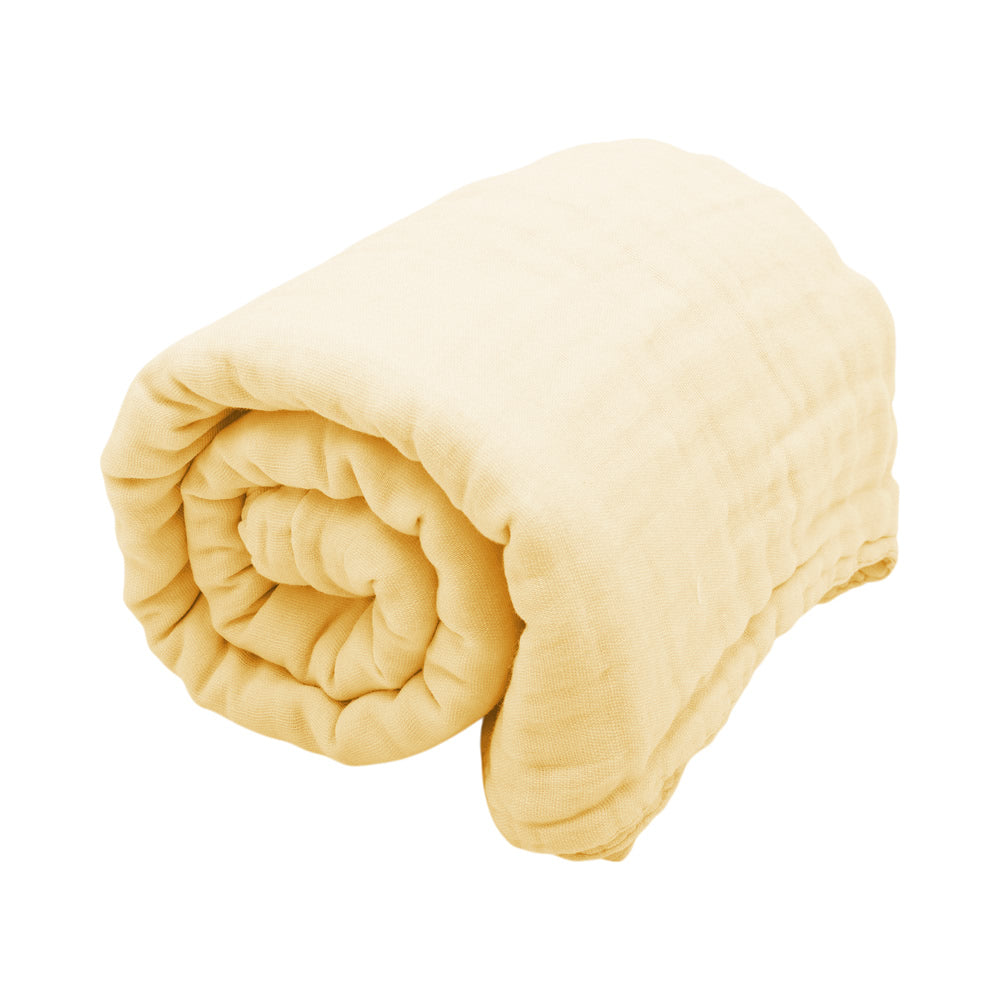 TRENi Mini棉紗布巾蓋毯70x120黃