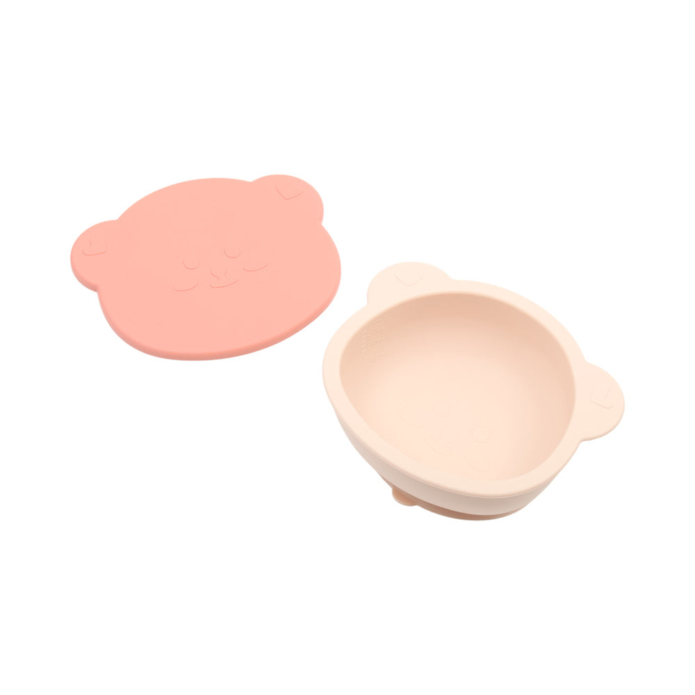 鉑金矽膠倉鼠碗附蓋-莓果粉